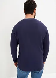 Maglia serafino a maniche lunghe stampata, bonprix