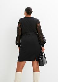 Abito di jersey con maniche in pizzo, BODYFLIRT