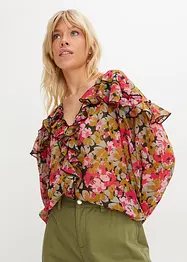 Blusa di chiffon con ruches, RAINBOW