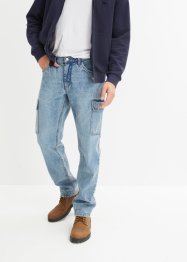 Jeans cargo con cotone riciclato loose fit, straight, John Baner JEANSWEAR