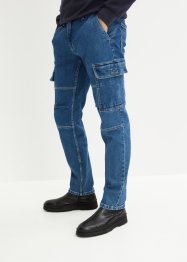 Jeans cargo elasticizzati con cotone riciclato loose fit, straight, RAINBOW