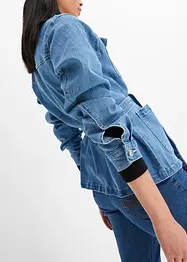 Giacca di jeans cargo con cintura, bonprix