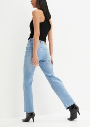 Jeans elasticizzati loose fit a vita alta, wide leg, bonprix
