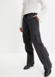 Jeans cargo wide leg, RAINBOW