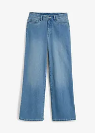 Jeans wide leg elasticizzati, vita media, bonprix