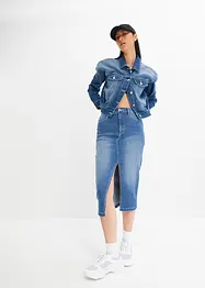 Gonna di jeans con spacco, bonprix