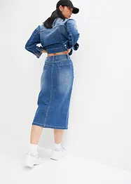 Gonna di jeans con spacco, bonprix