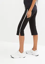 Pantaloni capri sportivi aderenti in cotone, bonprix