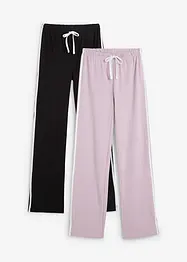 Pantaloni in maglina elasticizzata (pacco da 2), diritti, bonprix