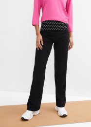 Pantaloni in maglina con cinta elastica risvoltabile, straight, bpc bonprix collection