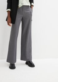 Pantaloni a palazzo con pinces, vita alta regolabile e cinta comoda, bpc bonprix collection