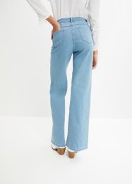 Jeans wide leg a vita alta con cinta comoda, bpc bonprix collection