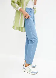 Mom jeans elasticizzati, a vita alta, bonprix