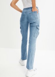 Jeans cargo straight con effetto lavato, bonprix