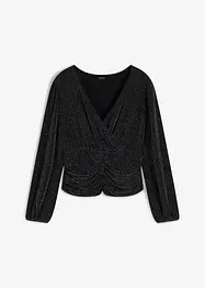 Maglia a maniche lunghe glitterata, bonprix