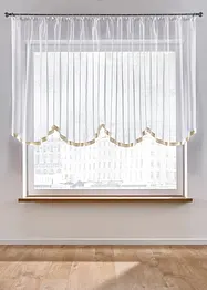 Tendina corta con fascia di satin e poliestere riciclato, bonprix