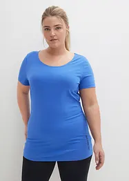 T-shirt lunga con scritta (pacco da 2), bonprix