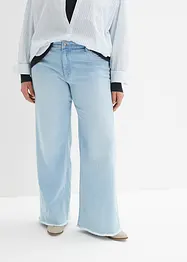 Jeans wide leg, a vita alta, bonprix