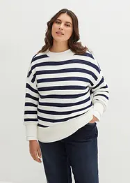 Maglione boxy in maglia traforata di cotone, bonprix