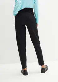 Pantaloni a vita alta in twill con comodo elastico in vita, bonprix