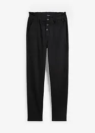Pantaloni a vita alta in twill con comodo elastico in vita, bonprix