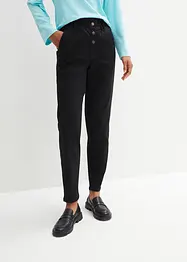 Pantaloni a vita alta in twill con comodo elastico in vita, bonprix