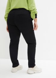 Pantaloni chino elasticizzati con cinta comoda e risvolto, bonprix