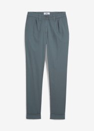Pantaloni chino elasticizzati con cinta comoda e risvolto, bpc bonprix collection