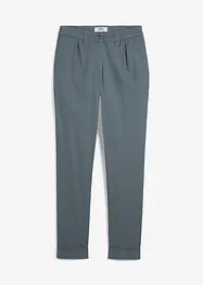 Pantaloni chino elasticizzati con cinta comoda e risvolto, bonprix