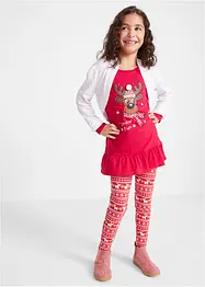 Maglia a maniche lunghe e leggings in puro cotone biologico (set 2 pezzi), bonprix
