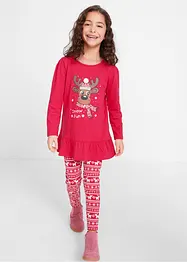 Maglia a maniche lunghe e leggings in puro cotone biologico (set 2 pezzi), bonprix