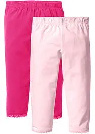 Leggings a pinocchietto con cotone biologico (pacco da 2), bonprix