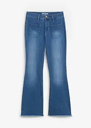 Jeans elasticizzati a vita alta, flared, bonprix