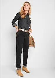 Mom jeans lunghi, vita media, bonprix