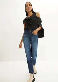 Mom jeans a vita media, bonprix
