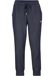 Pantaloni tuta cropped con effetto jeans, bonprix