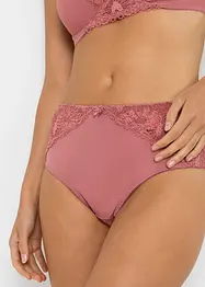 Slip alto con pizzo (pacco da 2), bonprix