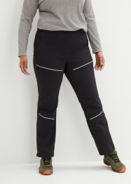Pantaloni in softshell elasticizzati con dettagli riflettenti, idrorepellenti, bpc bonprix collection