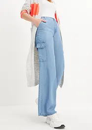 Jeans wide leg a vita alta con cinta comoda, bpc bonprix collection