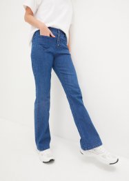 Jeans a vita alta con cinta comoda, flared, bpc bonprix collection