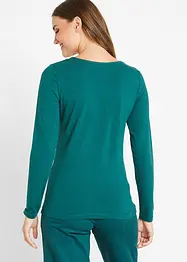 Maglia elasticizzata aderente a maniche  lunghe, bonprix