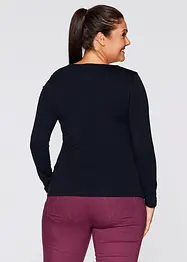 Maglia elasticizzata aderente a maniche  lunghe, bonprix