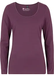 Maglia elasticizzata aderente a maniche  lunghe, bonprix