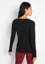 Maglia elasticizzata aderente a maniche  lunghe, bonprix