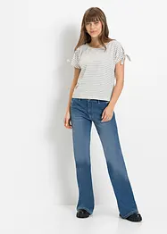 Jeans bootcut in cotone biologico, vita media, bonprix