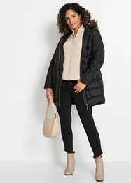 Maglione traforato con zip, bonprix
