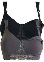 Reggiseno allattamento senza ferretto con cotone biologico (pacco da 2), bonprix