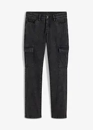 Jeans cargo straight con effetto lavato, bonprix