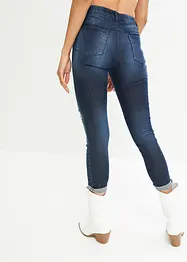 Jeans skinny cropped con zone sdrucite, bonprix