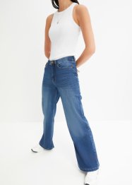 Jeans elasticizzati a vita alta wide fit in cotone biologico, John Baner JEANSWEAR